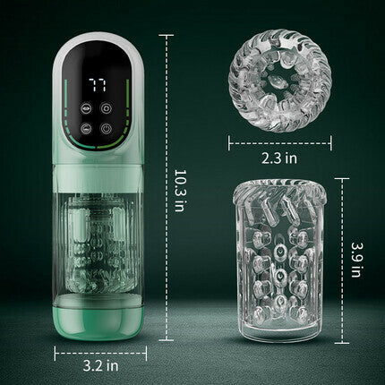 Heaven - 5 in 1 Dual Egg Vibrator Rotating Thrusting Suction Masturbator Cup Adult Sex Toys Men-100176391#1