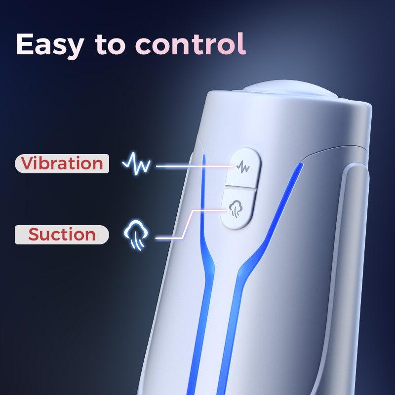 【6.35 IN Depth】F01 Valkyrx 6 Suction 9 Vibration Red Lip Extra Weight Inner Sleeve Masturbators-K0100636-D1