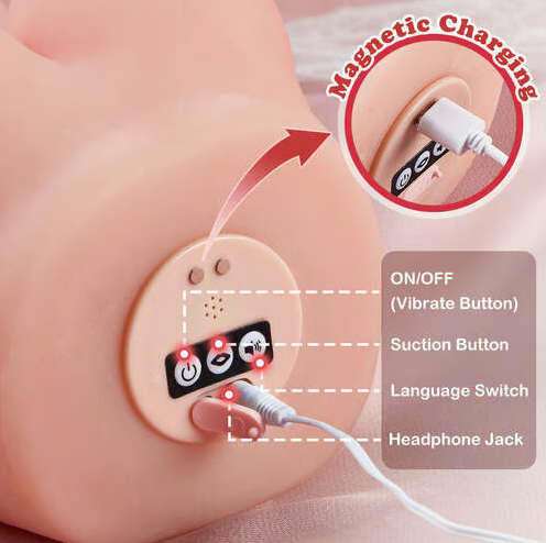 4.4lbs Angel Temptation Sucking Vibrating Pocket Pussy Alluring Female Voice with Four Languages-K0600039-D2