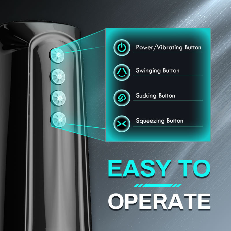 Lifelike Hips Flapper 5 Vibrating 5 Squeezing and Sucking 7 Swinging Girl on Top Masturbator Pocket Pussy-100175068#1