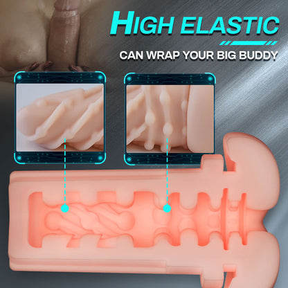 Lifelike Hips Flapper 5 Vibrating 5 Squeezing and Sucking 7 Swinging Girl on Top Masturbator Pocket Pussy-100175068#1