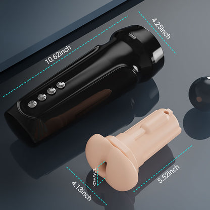 Lifelike Hips Flapper 5 Vibrating 5 Squeezing and Sucking 7 Swinging Girl on Top Masturbator Pocket Pussy-100175068#1