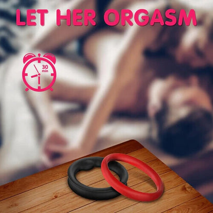 Premium Stretchy Cock Ring Set (3 Pieces) Longer, Harder, Stronger Erection--100195070#4--6973867154527