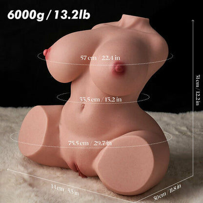 Silicone Mini Flight Attendant Torso 5.9 lbs Portable Realistic Love Doll with Soft Skin-K0501404-B2-K0501404