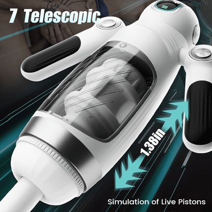 Hamster 7 Telescopic Squeezing 12 Vibration Masturbator Experience More Authen Men Sex Toys tic Piston-100175845#2