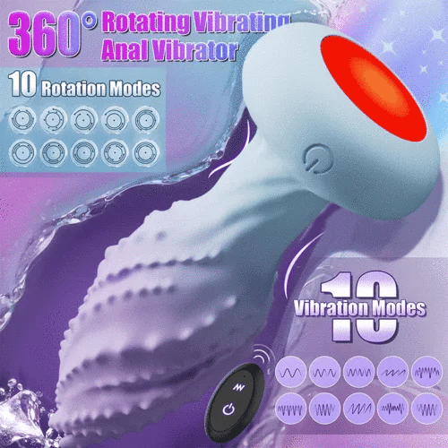 Little Monster 360° Rotating Anal Vibrator 10 Vibration Frequencies 7-Color LED Light--K0301047-D1--6932001133163