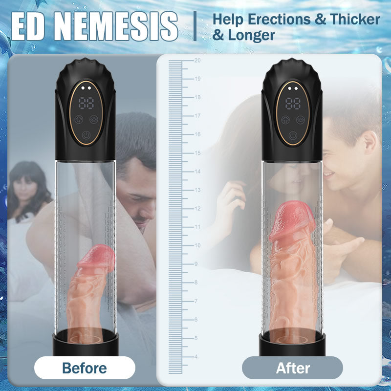 Mergano - Full Waterproof 6 Modes Erection Enlargement Penis Pump-100176112#1