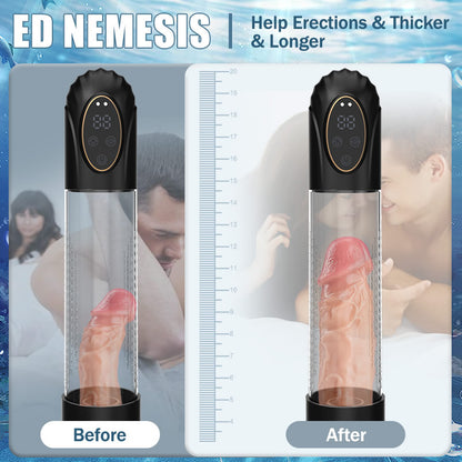 Mergano - Full Waterproof 6 Modes Erection Enlargement Penis Pump-100176112#1