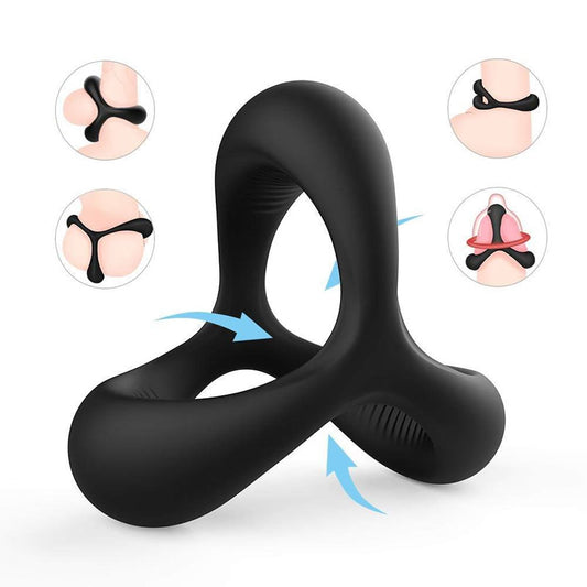 TRIANGLE Silicone Cock Ring For Men Erection-100195061#4