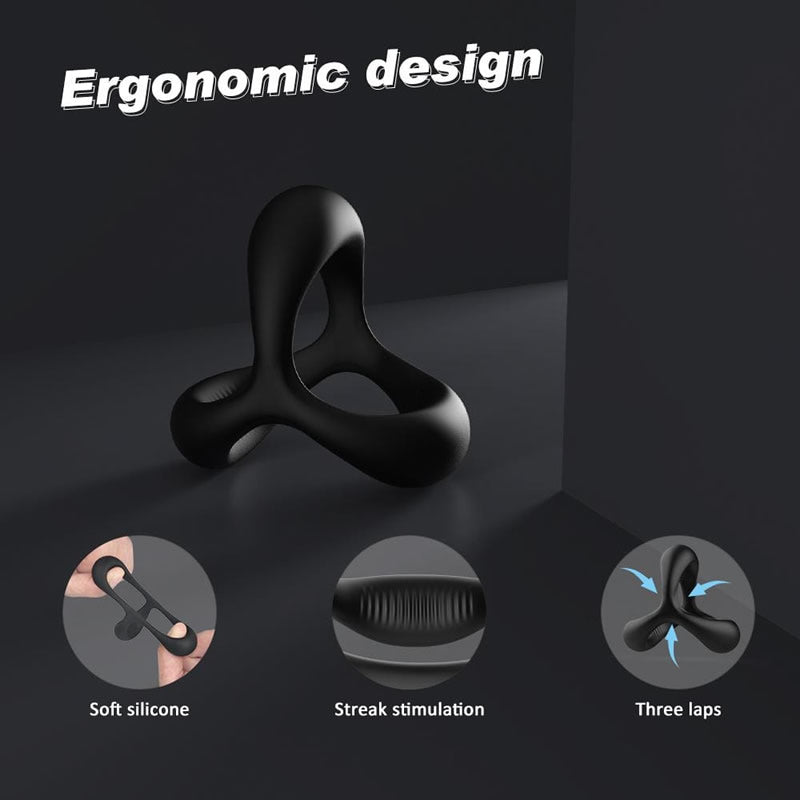 TRIANGLE Silicone Cock Ring For Men Erection-100195061#4