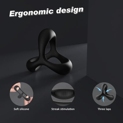 TRIANGLE Silicone Cock Ring For Men Erection-100195061#4