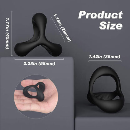 TRIANGLE Silicone Cock Ring For Men Erection-100195061#4