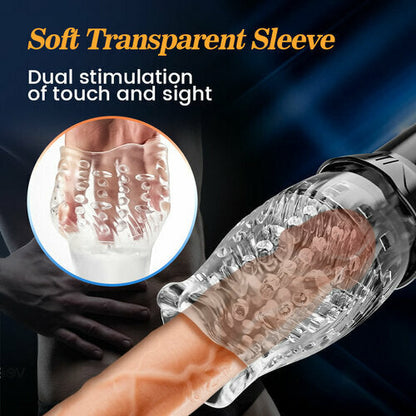 【FREE SHIPPING】TORNADO-Gawk Gawk 5 Rotating ＆10 Vibrating Transparent Sleeve Oral Sex Cup Male Masturbators-100195353#6