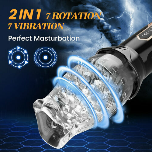 【FREE SHIPPING】TORNADO-Gawk Gawk 5 Rotating ＆10 Vibrating Transparent Sleeve Oral Sex Cup Male Masturbators-100195353#6