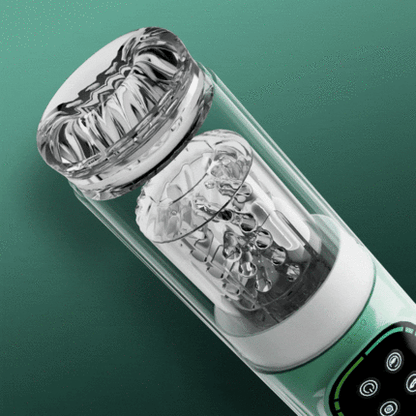 Heaven - 5 in 1 Dual Egg Vibrator Rotating Thrusting Suction Masturbator Cup Adult Sex Toys Men-100176391#1