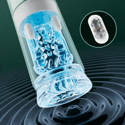 Heaven - 5 in 1 Dual Egg Vibrator Rotating Thrusting Suction Masturbator Cup Adult Sex Toys Men-100176391#1