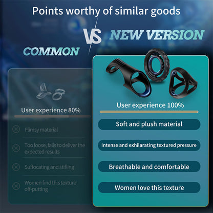 Paul Stronger Erection Male Silicone Penis Ring 3-Piece Set Multiple Combinations-100175223#1