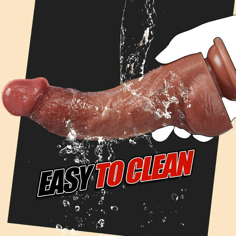 David 7.87 Inch Realistic Curved Nude Thick Dildo G-spot Stimulation with Suction Cup-100275019#4