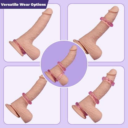 3-Piece Set Cock Rings High-Elasticity Tpe Rings For Male Pleasure-K1000254-D1