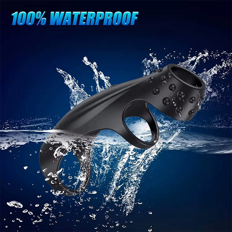 10 Vibrating Cock Ring with G-spot Stimulation and Remote Control-K1000262-D1