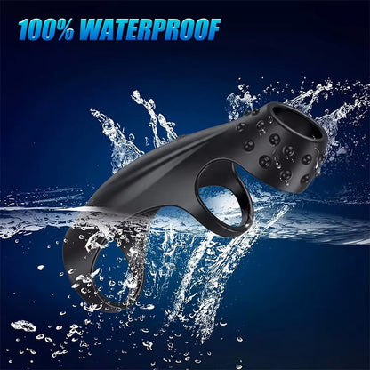 10 Vibrating Cock Ring with G-spot Stimulation and Remote Control-K1000262-D1