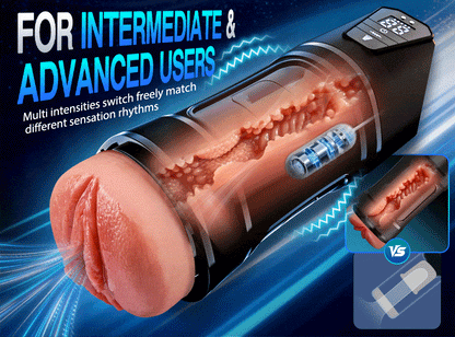 Feels Different LED Display Anti-Slip Grip Extended Sleeve Vibrations & Suctions Realistic V--K0101043-D1--6932001133132