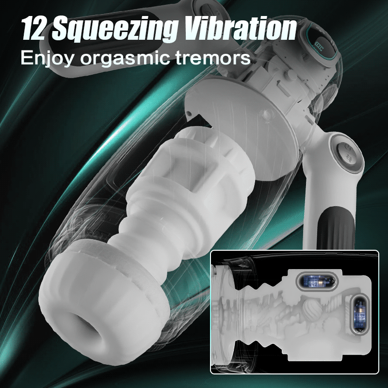 Hamster 7 Telescopic Squeezing 12 Vibration Masturbator Experience More Authen Men Sex Toys tic Piston-100175845#2
