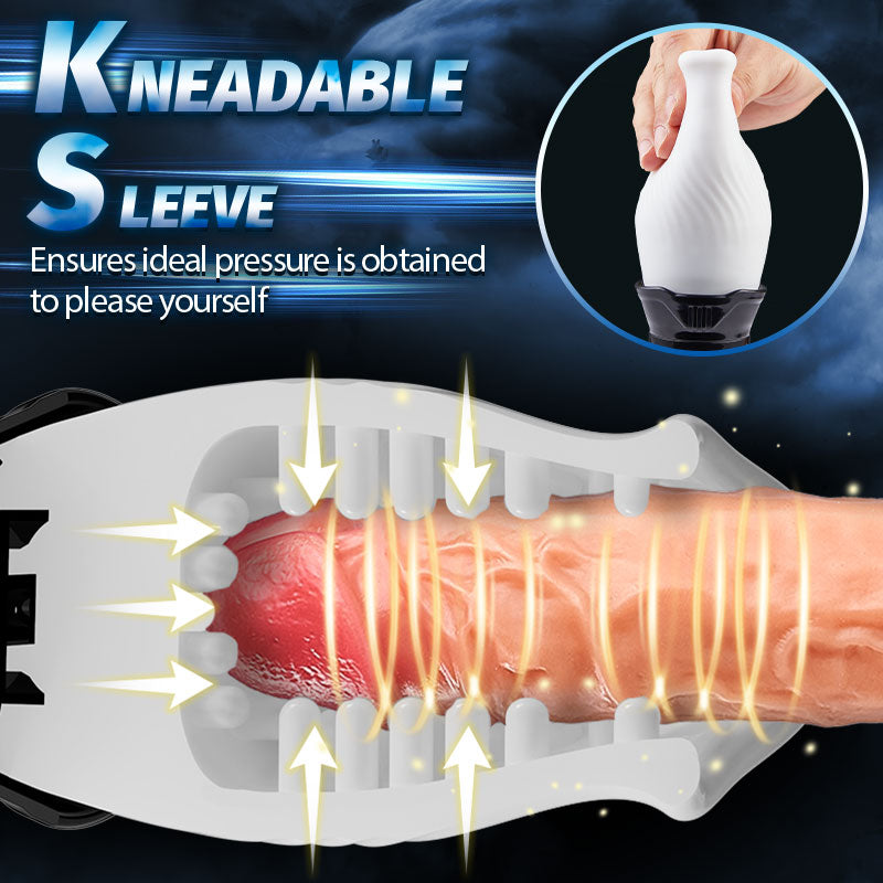 【FREE SHIPPING】TORNADO-Gawk Gawk 5 Rotating ＆10 Vibrating Transparent Sleeve Oral Sex Cup Male Masturbators-100195353#6