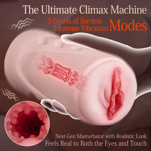 5 Suction 5 Vibration Realistic Vaginal Electric Masturbator-K0100792-D1-K0100792