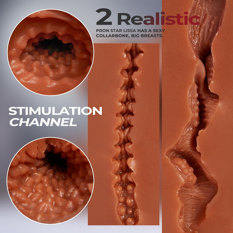 7.26 lbs Big Breasts and Big Meat Fixed Brown Masturbator Sex Torso-100125813#1