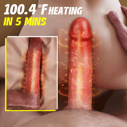 Designed for Beginners 8.07 IN Thrusting Heating Vibration Dildo Anal Stimulator-K0900721-D1