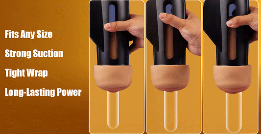 Flesh-like Sleeve Long-lasting Suction Clear Guidance Automatic Male Masturbator--K0201336-D1--6932001140376