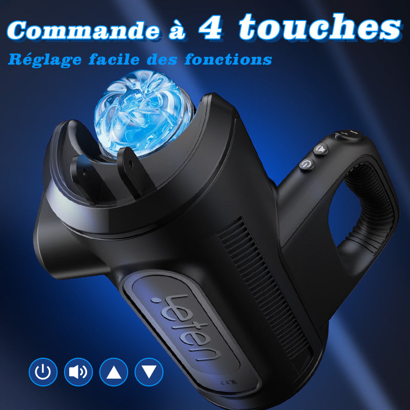 Leten 10 Thrusting High-speed Motor Masturbator with Phone Holder Male Sex Toys-100175453#1