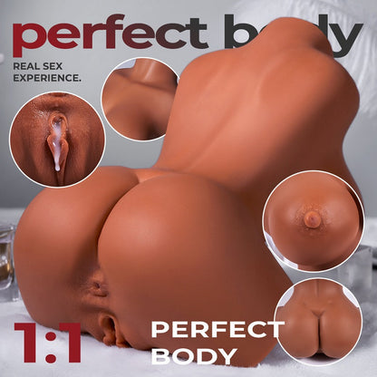 7.26 lbs Big Breasts and Big Meat Fixed Brown Masturbator Sex Torso-100125813#1