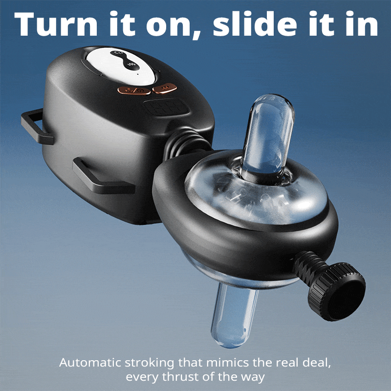 【Fits all sizes】LustGear Belt-Driven Vibrating Stroker Masturbator-K0100476-D1