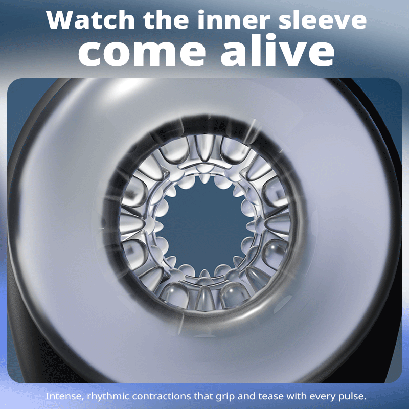 【Fits all sizes】LustGear Belt-Driven Vibrating Stroker Masturbator-K0100476-D1