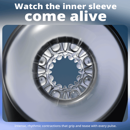 【Fits all sizes】LustGear Belt-Driven Vibrating Stroker Masturbator-K0100476-D1