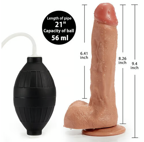Squirting G-spot Ejaculating Dildo with Strong Suction Cup 9.40 Inch-100220190#4