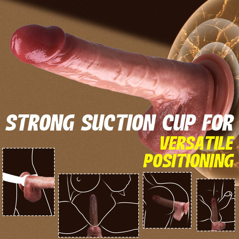 Designed for Beginners 8.07 IN Thrusting Heating Vibration Dildo Anal Stimulator-K0900721-D1