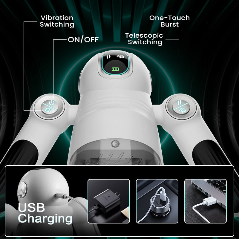 Hamster 7 Telescopic Squeezing 12 Vibration Masturbator Experience More Authen Men Sex Toys tic Piston-100175845#2