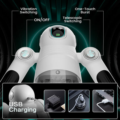 Hamster 7 Telescopic Squeezing 12 Vibration Masturbator Experience More Authen Men Sex Toys tic Piston-100175845#2