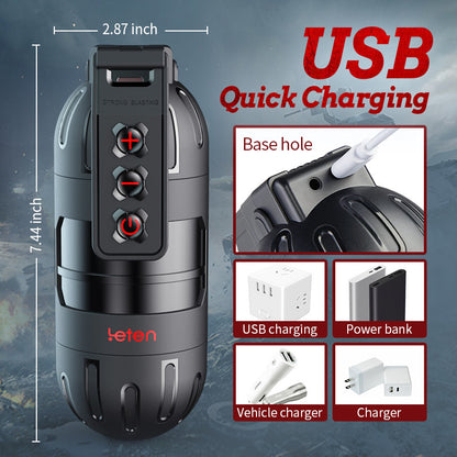 Leten 10 Vibrating Masturbator and Pussy Pockets 2 in 1 APP Control-100175140#1