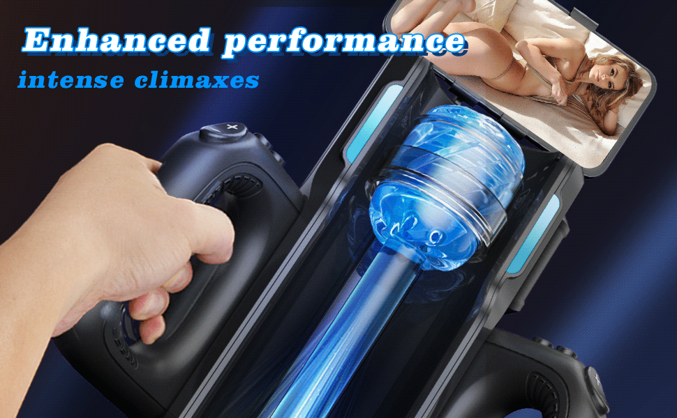 Leten 10 Thrusting High-speed Motor Masturbator with Phone Holder Male Sex Toys-100175453#1