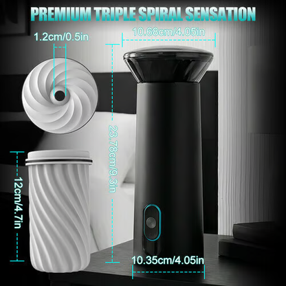 9 Suction Modes & Powerful Vibration 2.8x Wide Sleeve Electric Male Masturbator Cup-K0101216-D1-K0101216