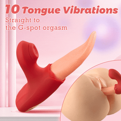 Upgraded 2 IN 1 Flapping Tongue Clit Sucking G-spot Vibrator-100226487#1