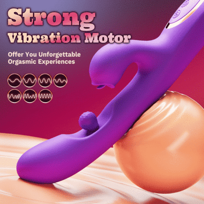 Tongue Licking Clitoral Stimulator G Spot Vibrator With 360° Rotation Rubbing Ball-K1900233-D1
