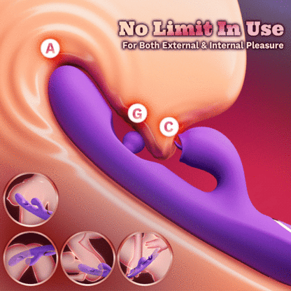 Tongue Licking Clitoral Stimulator G Spot Vibrator With 360° Rotation Rubbing Ball-K1900233-D1