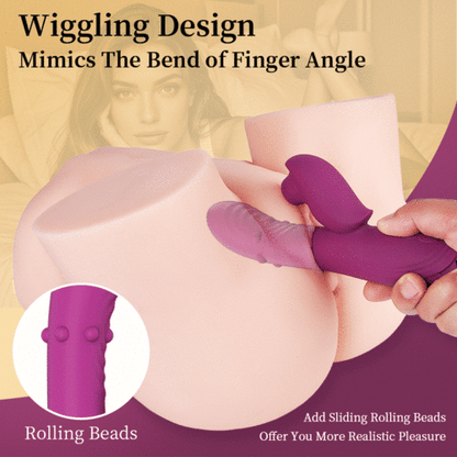 Liliana - 4 In 1 Tapping Wiggling G-spot Vibrator With Rolling Beads-K1900027-D1