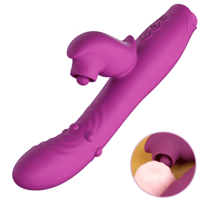 Liliana - 4 In 1 Tapping Wiggling G-spot Vibrator With Rolling Beads-K1900027-D1