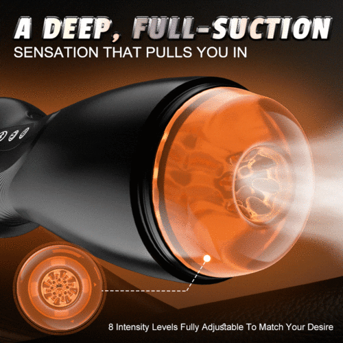 Detailed view of the deep full-suction vacuum sensation that pulls you in for a realistic experience.